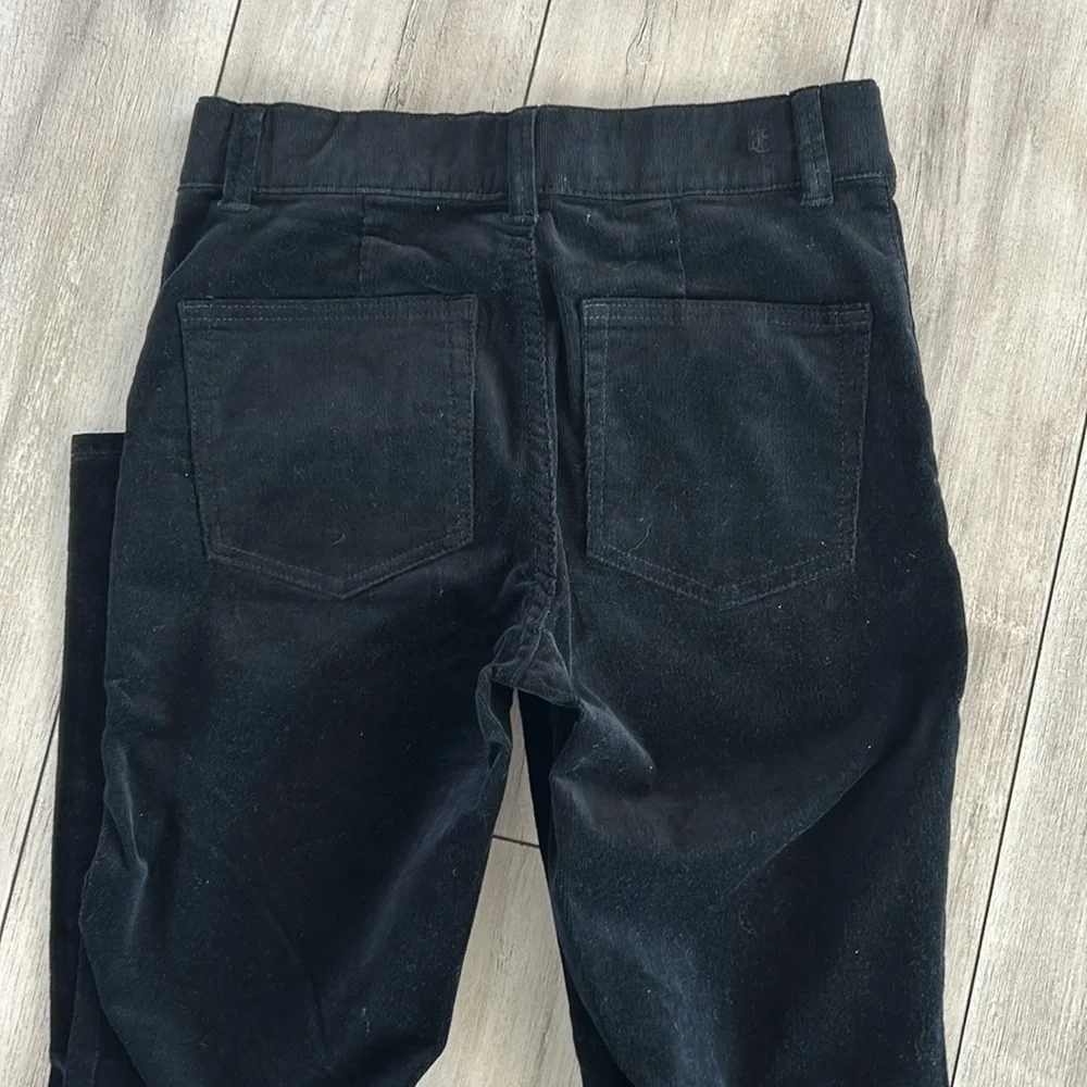 Juicy Couture black pull on corduroy pants skinny fit size 27